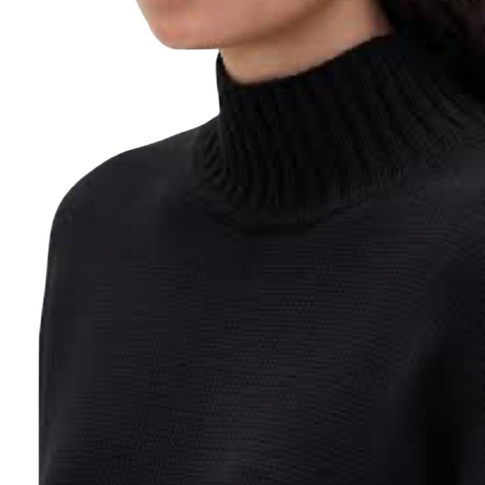 Gap Womens Cotton Mock Neck Oversized Sweater Women XL Black Pullover Minimalist